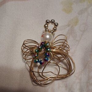 charming handmade wire angel broochfinal price no more discounts pls struggling